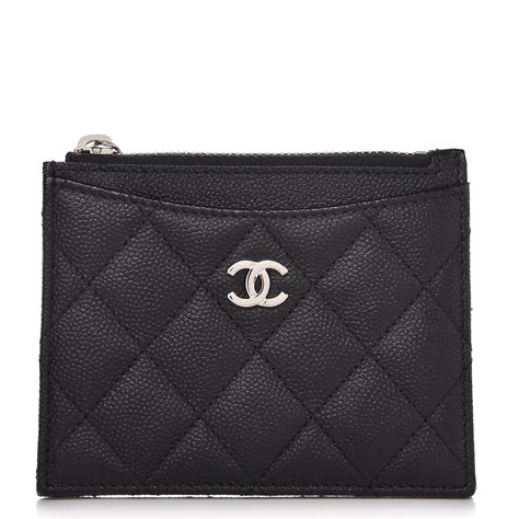 chanel zipper card case|Chanel Black Caviar Zipper Card Case – THE PURSE AFFAIR.